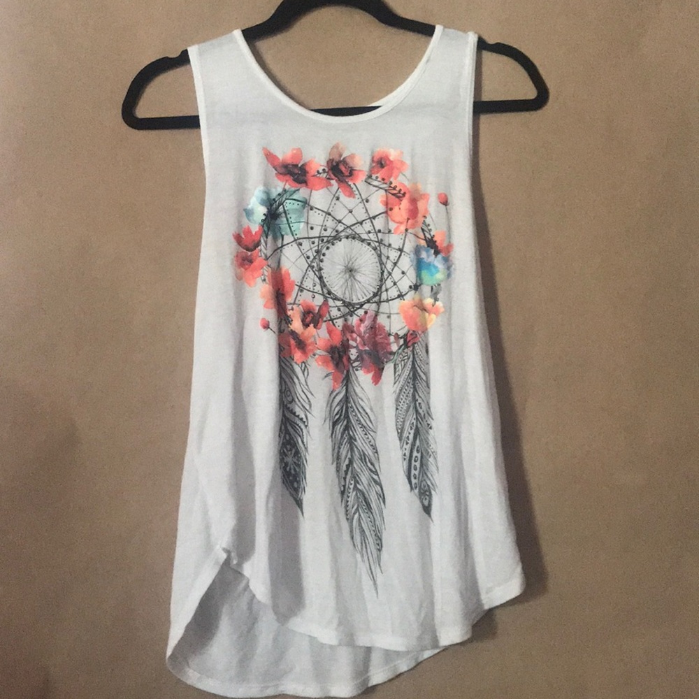 Papaya tank top with design